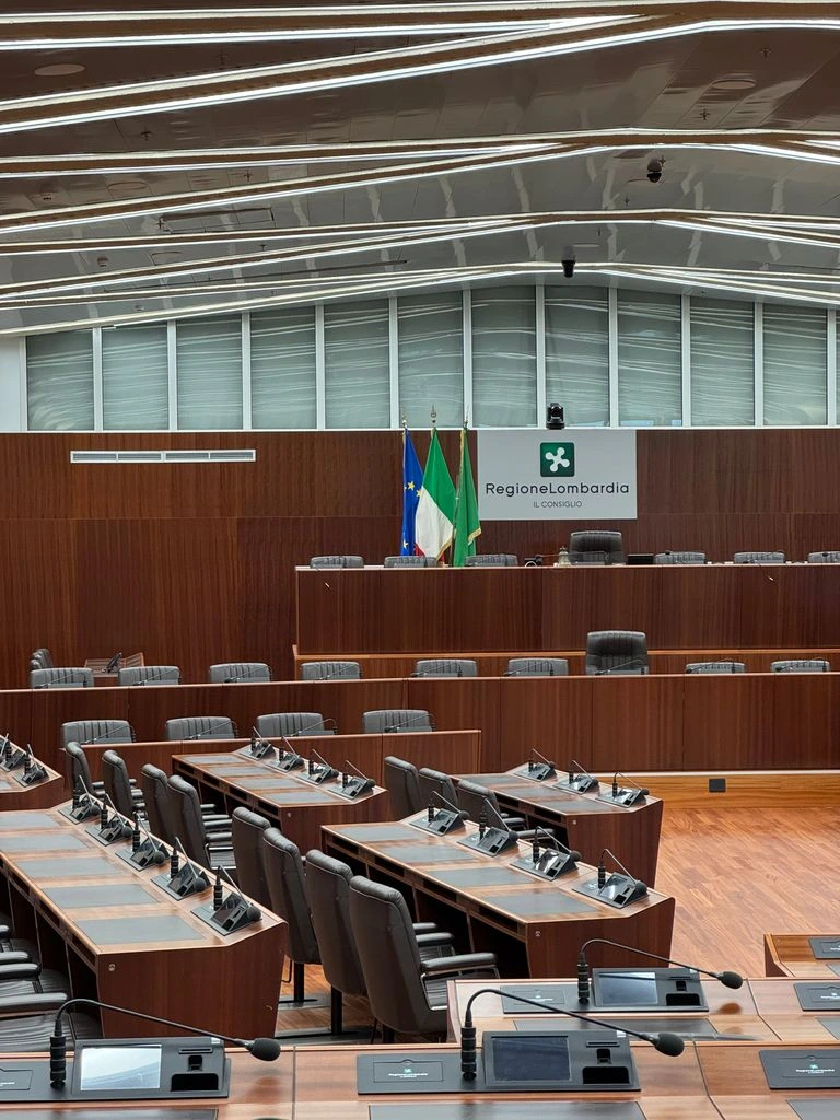Empty hemicycle of the European Parliament